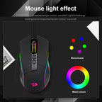 Redragon Lonewolf G105 RGB USB Wired Gaming Mouse – 8,000 DPI, 8 Programmable Buttons, Ergonomic Design for PC & Laptop Gamers