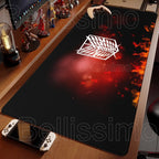 Anime Attack On Titan Mouse Pad Computer Non-slip Gaming Mousepad XXL Locking Edge Game PC Laptop Keyboard Mouse Mat Desk Carpet