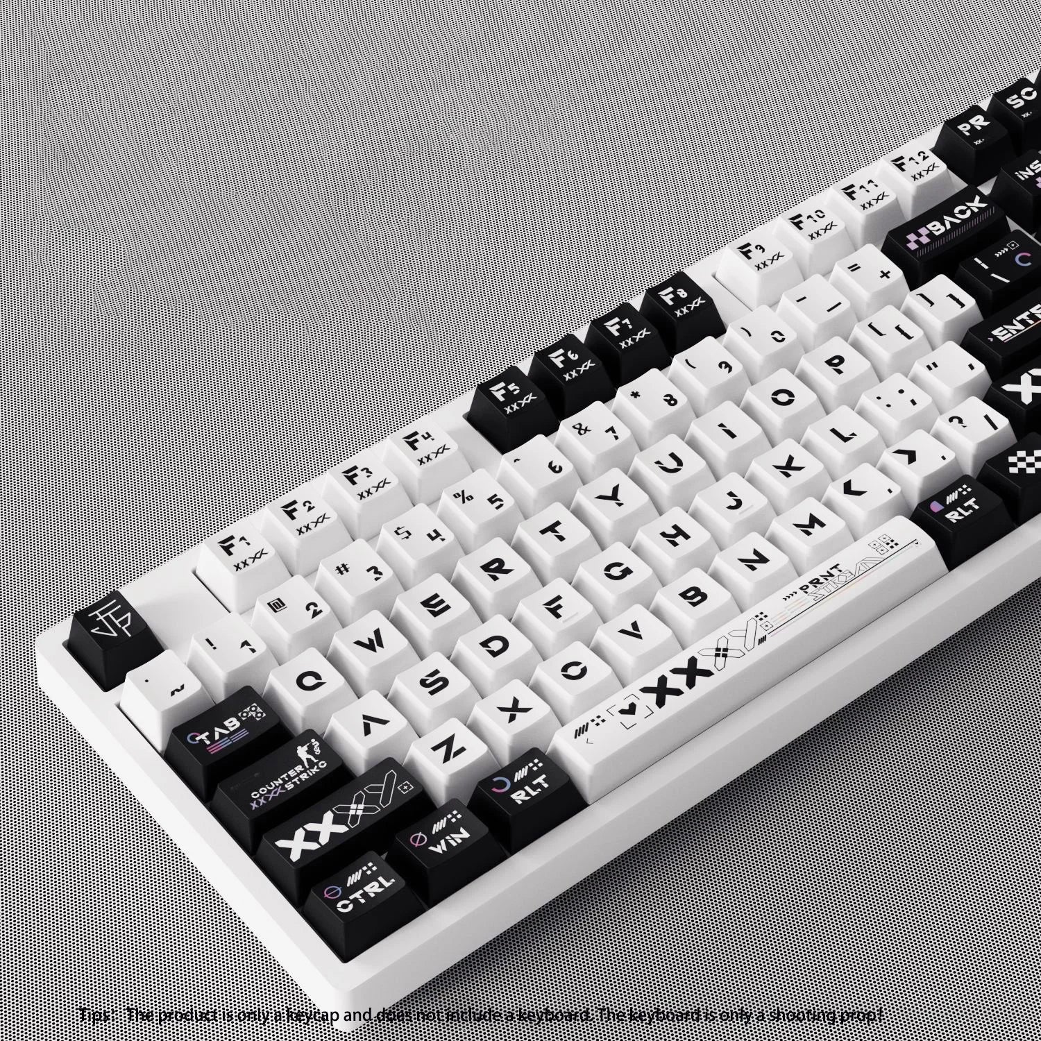 130 Keys Printstream PBT Keycaps – Cherry Profile, 5-Side Dye-Sublimation, for Gateron MX Switches Mechanical Gaming Keyboard