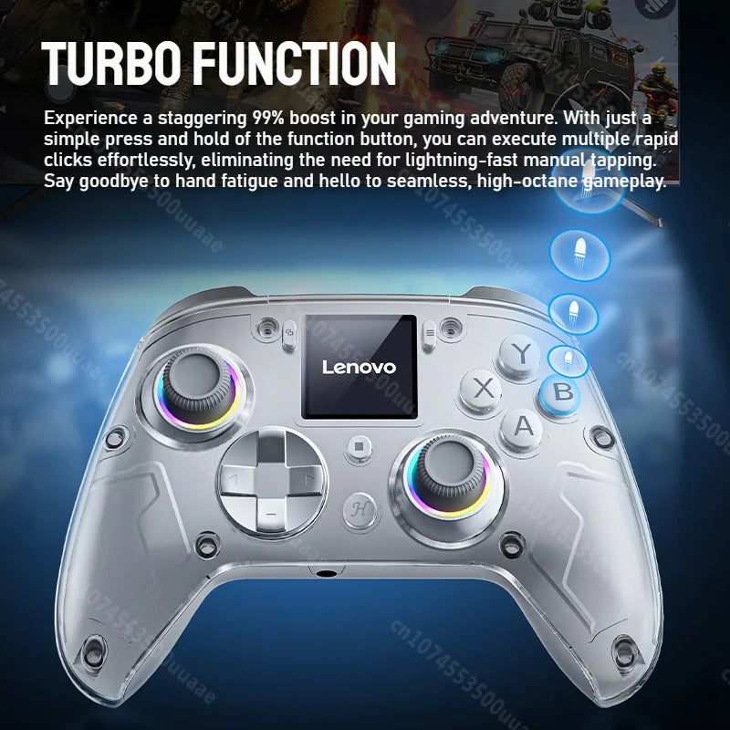 Lenovo X01 1.44inch Smart Screen Wireless Controller 3 Modes for Switch PS4 IOS Android PC TV Programmable Back-Button Gamepad