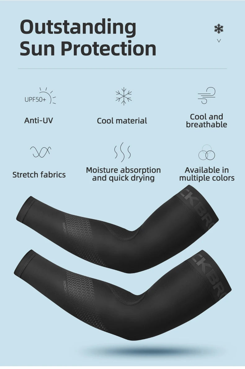 ROCKBROS Cooling Gaming Arm Sleeve – Ice Silk Fabric, Breathable & Lightweight, UV Protection, Designed for Pro & Casual Gamers