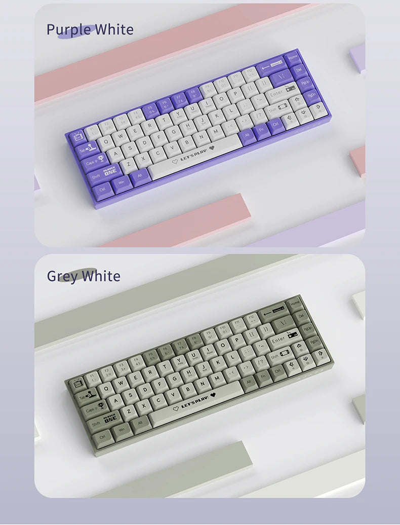 AJAZZ AK680 Mechanical Keyboard – 65%, Wired Gaming Keyboard, Hot-Swap, Mini Custom Keyboard with Gasket for PC & Laptop