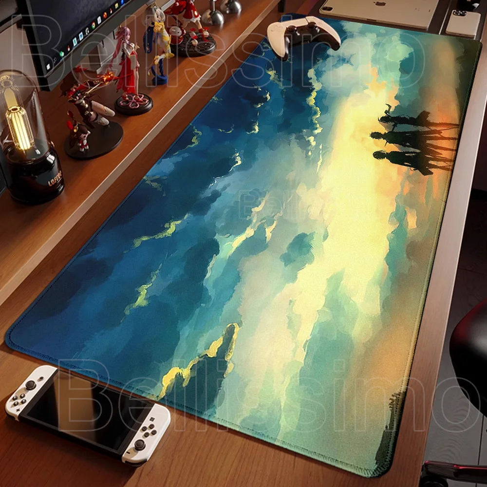 Anime Attack On Titan Mouse Pad Computer Non-slip Gaming Mousepad XXL Locking Edge Game PC Laptop Keyboard Mouse Mat Desk Carpet