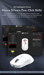 Attack Shark X6 Lightweight Gaming Mouse – Up to 26K DPI, RGB Backlight, Wireless 3-Mode Connection, Charging Base, for Laptop & Desktop