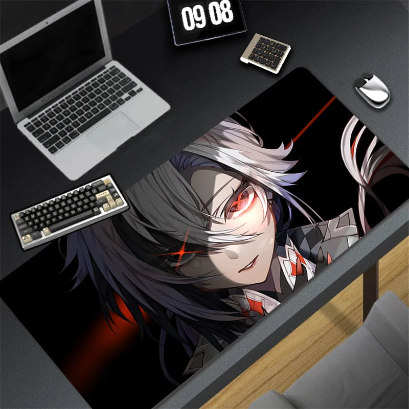 Genshin Impact Arlecchino Mouse Pad Anime Cartoon Girl Keyboard Rug PC Gaming Accessories Mousepad Laptop Speed Desk Mat Carpet