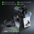 FIFINE USB/XLR Dynamic Microphone with Shock Mount,Touch-mute,Headphone Jack&Volume Control,for PC or Sound Card Recording -K688