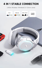 Picun G2 Wireless Gaming Headset – 2.4GHz & Bluetooth, 7.1 Surround, Low Latency, ENC Mic