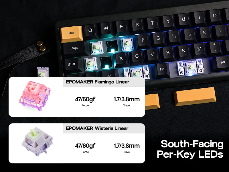 EPOMAKER TH40 Mechanical Keyboard – 40% Layout, QMK/VIA, Hot-Swap, Gasket-Mounted, Wired / Bluetooth / 2.4G Wireless