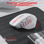 Redragon M811 PRO Wireless MMO Gaming Mouse – RGB Gamer Mouse with 15 Programmable Buttons & 10 Side Macro Keys