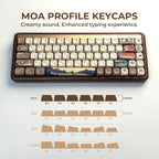 XVX Brown MOA Keycaps – Chinese Style PBT, 140 Keys, Thermal Sublimation, Cherry MX Mechanical Keyboard Keycaps Accessories