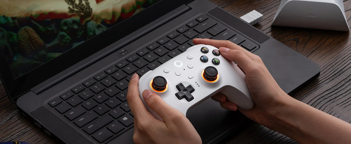 8BitDo Ultimate 2 Wireless Controller, Bluetooth/USB/2.4G Gamepad withTMR Joysticks、Charging Dock for PC,Windows 10,11, Android