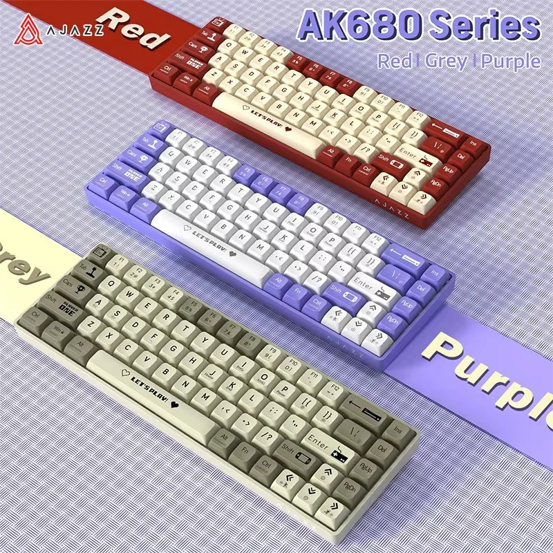 AJAZZ AK680 Mechanical Keyboard – 65%, Wired Gaming Keyboard, Hot-Swap, Mini Custom Keyboard with Gasket for PC & Laptop