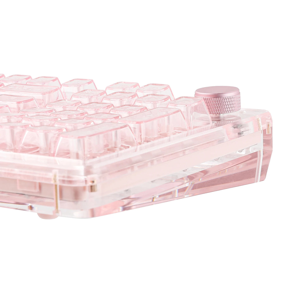 KiiBOOM Phantom 98 Mechanical Keyboard – 98 Keys, Hot-Swappable, Wired / Bluetooth 5.0 / 2.4GHz Wireless, Acrylic Case, Gasket Mount