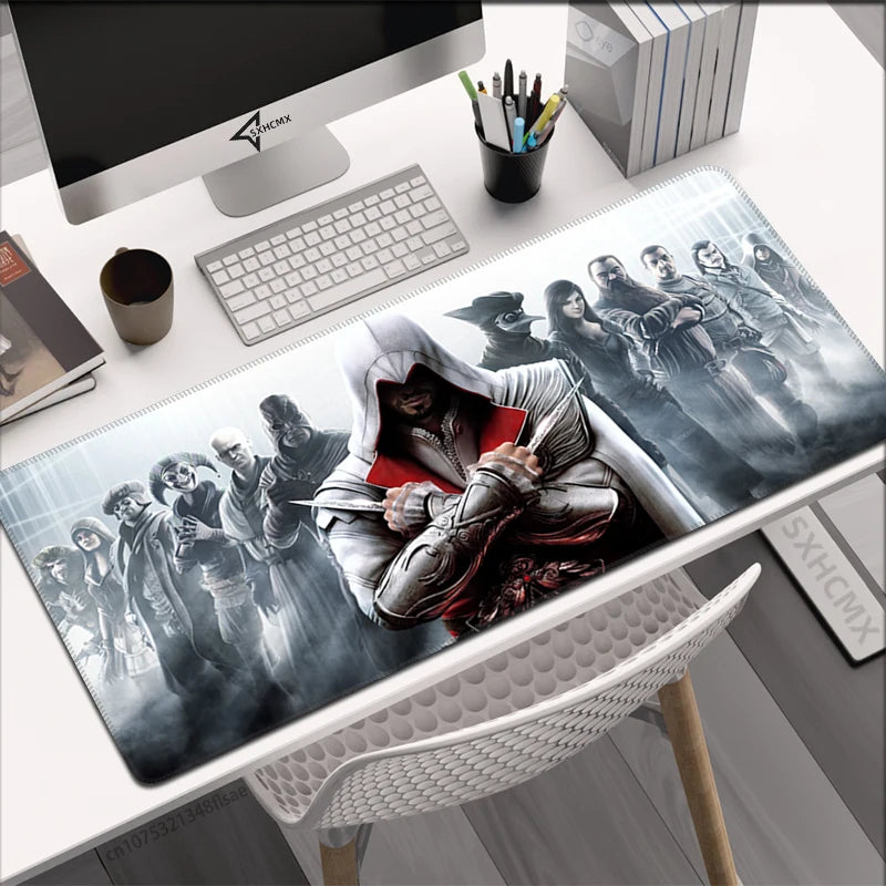 Assassins Creed Gaming Mouse Pad XXL Large Mousepad for PC Gamer Desktop Decoration Office Mouse Mat Laptop Deskmat Keyboard Rug
