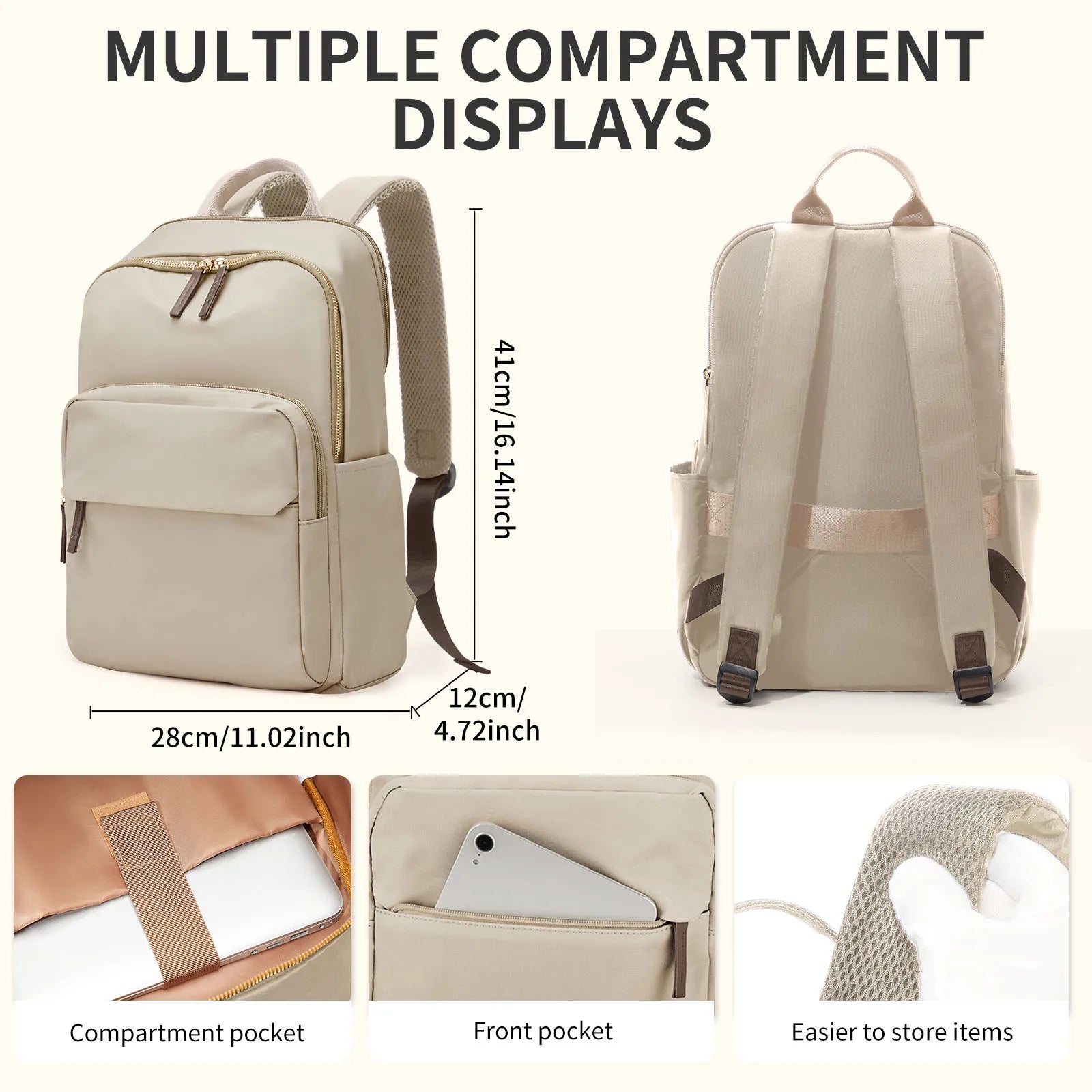 Large Capacity Laptop Backpack - Women's Travel & Business Backpack for School, Office & Daily Use