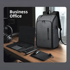 HcanKcan Men's Waterproof Business Backpack - 15.6 Inch Laptop Bag with Large Capacity for Travel, Work & School