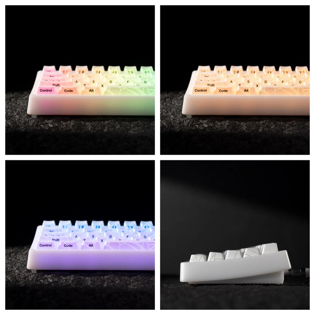 XVX M67 JadeStone Mechanical Keyboard – 65% Layout, IMD-Tech Keycaps, Hot-Swappable, Gasket Mount, Tri-Mode Wireless, Custom RGB