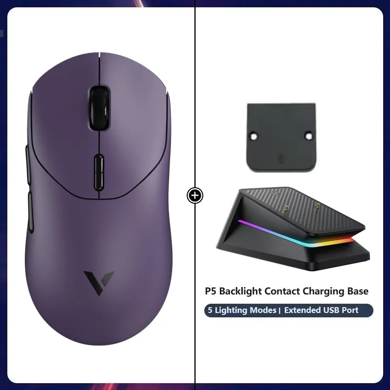 Rapoo VT2 MAX Wireless Esports Gaming Mouse – 8K Polling Rate, Optical Sensor, Ergonomic Design, 53g Lightweight, for PC & Laptop