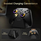 EasySMX D05 Wireless Gaming Controller Gamepad for PC/Switch/TV/Phone with Charging Dock RGB Hall Effect Joysticks Triggers