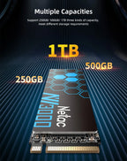 Netac NVMe SSD M2 1TB 2TB 500GB 250GB 3500MB/s SSD PCIe3.0 M.2 2280 SInternal Solid State Drives Disk NV3000 for Laptop Desktop
