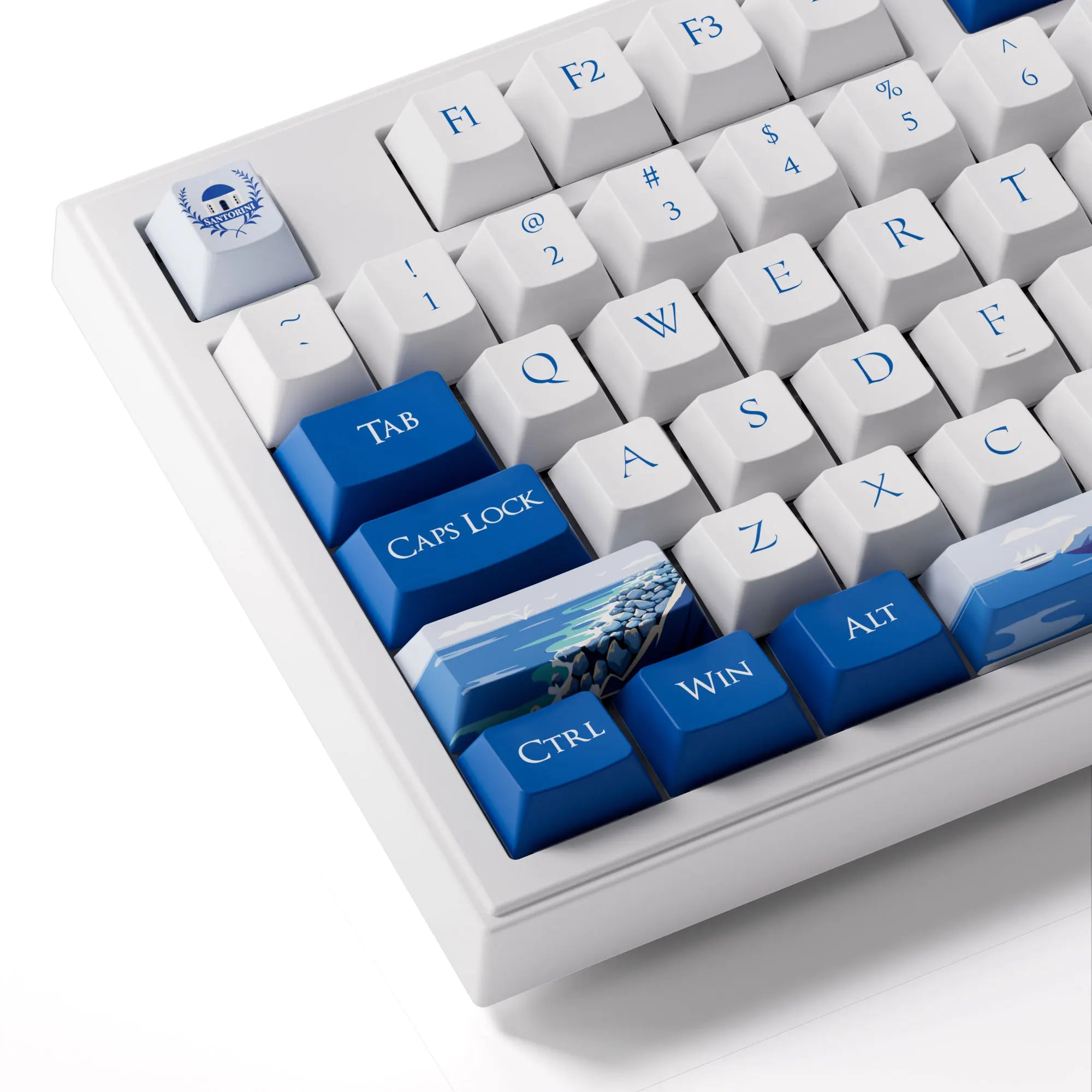 Akko 5098B Santorini Mechanical Keyboard – 96 Keys, Wireless, TFT Screen & Vertical Knob, Hot-Swappable, RGB Backlit, Gasket Mount