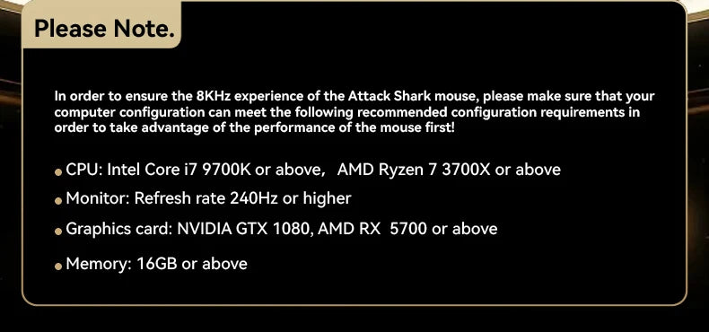 ATTACK SHARK R5 ULTRA Wireless Gaming Mouse – 8K Polling Rate, PAW3950MAX Sensor, 42,000 DPI, Carbon Fiber Ultra-Light, Pro Esports Edition