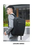17.3-inch Laptop Backpack - Large Capacity Waterproof Travel Backpack with Multi-Pockets for Men
