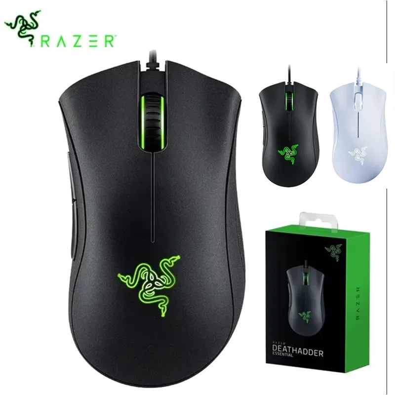 Razer DeathAdder Essential Wired Gaming Mouse - 6400 DPI, 5 Programmable Buttons for PC & Laptop