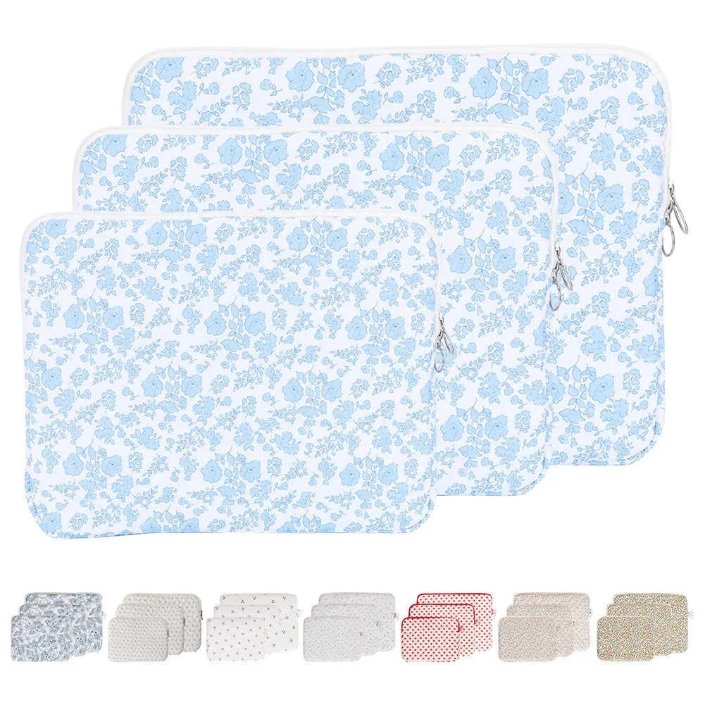 11-15 Inch Quilted Laptop Sleeve - Coquette Floral Laptop Carrying Case for Office