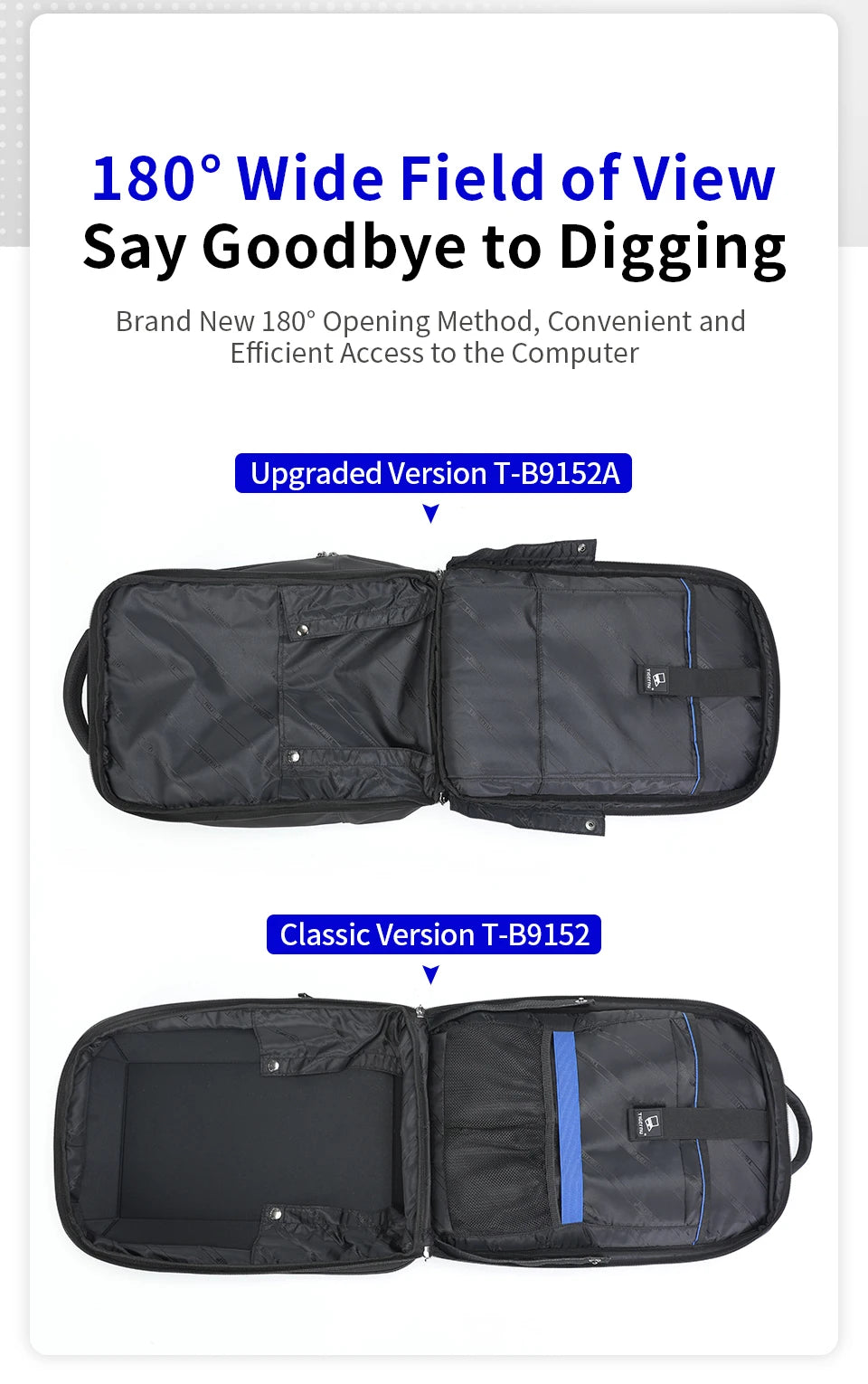 Tigernu Men's 15.6-17 Inch Laptop Backpack - Slim Anti-Theft Travel Backpack for School & Business