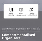 HcanKcan Men's Waterproof Business Backpack - 15.6 Inch Laptop Bag with Large Capacity for Travel, Work & School