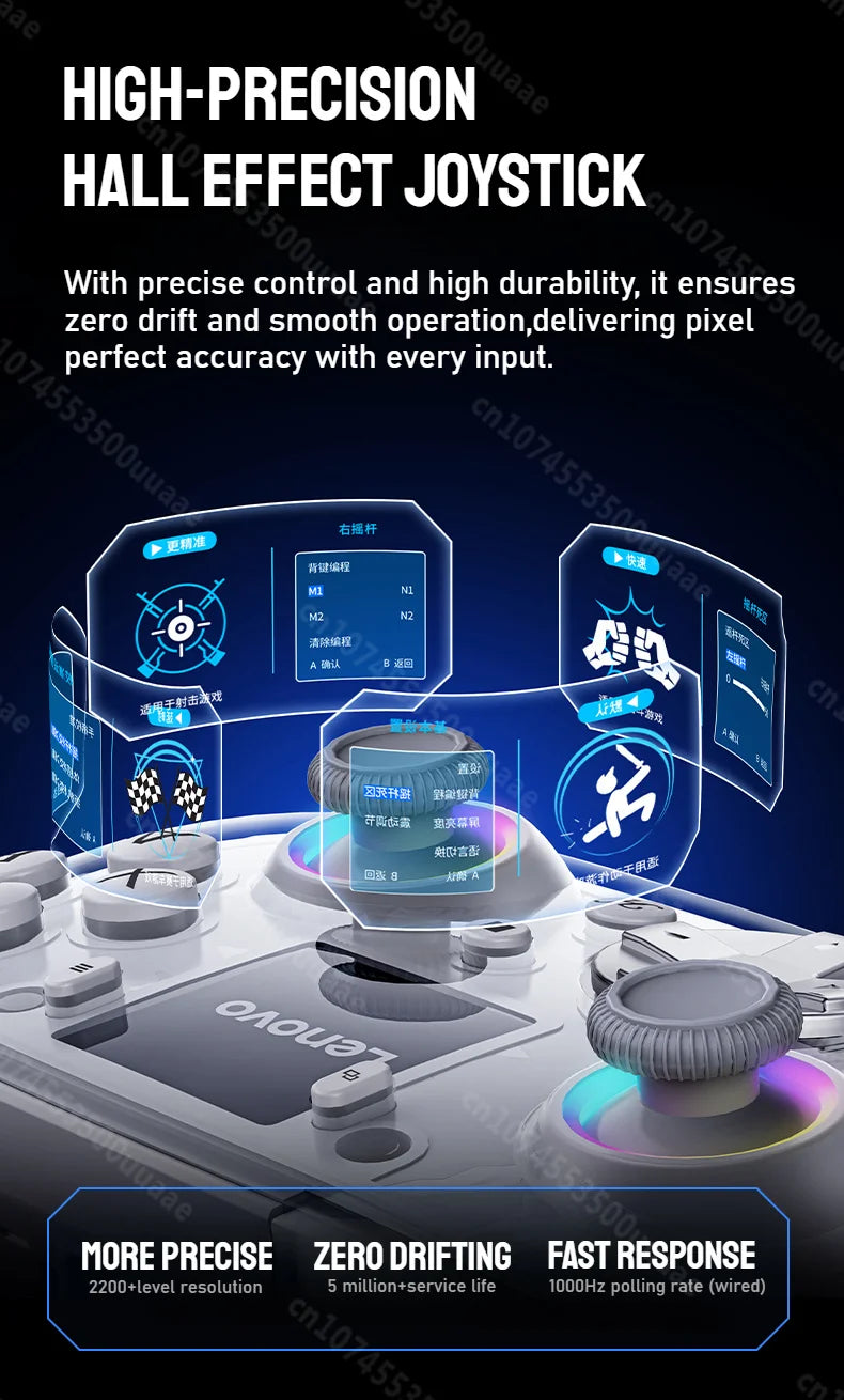 Lenovo X01 1.44inch Smart Screen Wireless Controller 3 Modes for Switch PS4 IOS Android PC TV Programmable Back-Button Gamepad