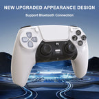 GAMINJA P50A Wireless Game Controller For PS5/PC Transparent Crystal buttons Six Axis Gyroscope With Touchpad Ergonomic