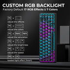 XVX M67 JadeStone Mechanical Keyboard – 65% Layout, IMD-Tech Keycaps, Hot-Swappable, Gasket Mount, Tri-Mode Wireless, Custom RGB