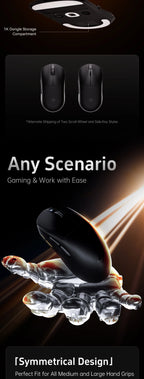 ATK Dragonfly A9 Series Wireless Gaming Mouse – Tri-Mode Connection, PAW3950 Sensor, Nordic 52840 Chip, 8K Polling Rate, 53g Lightweight, for Laptop & PC Gaming