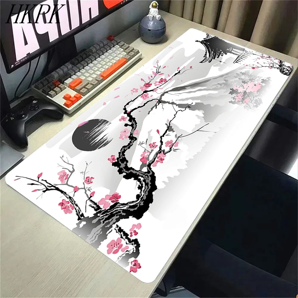 XXL Mouse Pad Gaming Sakura Japanese Cherry Blossom XL Home New HD Mousepad Non-Slip Office Carpet Laptop Mice Mat Keyboard Pads