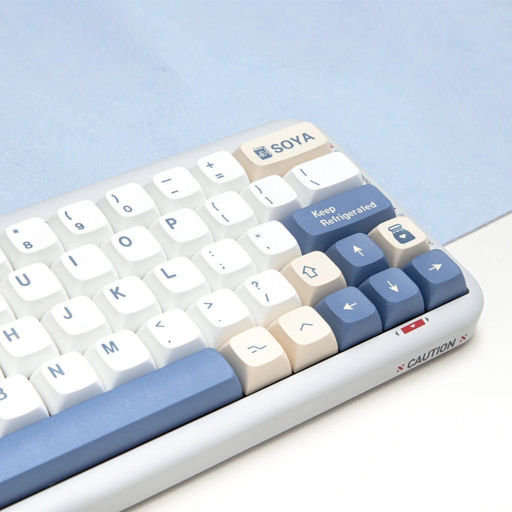 MOG Soy Milk Keycaps – XDA / Cherry / OEM Profiles, PBT, for Cherry MX Switch Gaming Mechanical Keyboard 68 / 75 / 82 / 98 / 104 Layouts