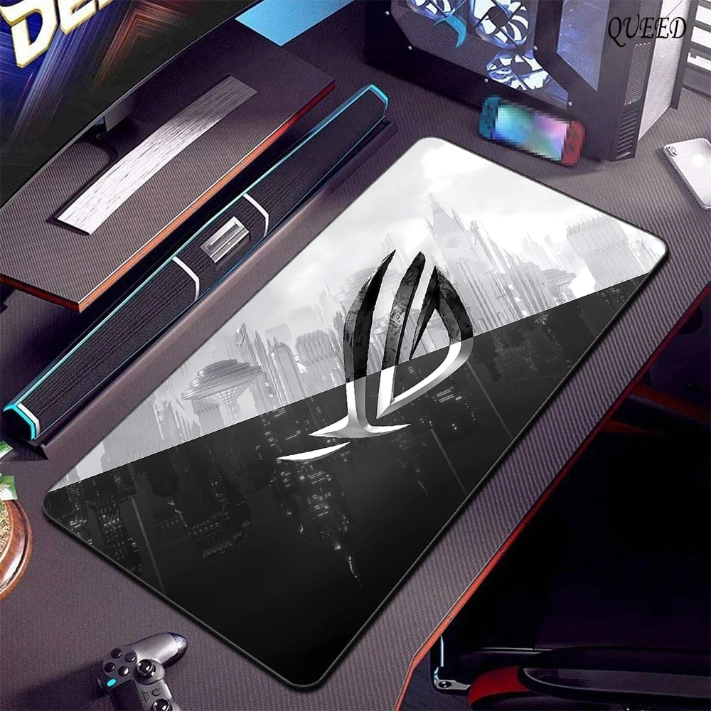 XXL Asus Game MousePad Black ASUS Mouse Pads Large Lock Edge 400x900 Creative Gamer Player Computer Keyboard table mat