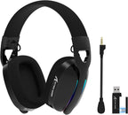 MAMBASNAKE x ATTACK SHARK L90 RGB Wireless Gaming Headset – Triple Mode, Foldable, Detachable Mic