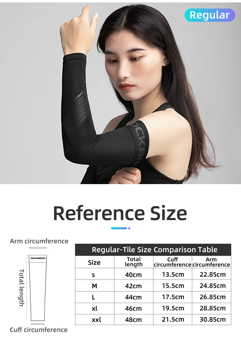 ROCKBROS Cooling Gaming Arm Sleeve – Ice Silk Fabric, Breathable & Lightweight, UV Protection, Designed for Pro & Casual Gamers