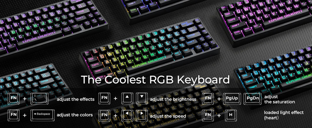 XVX M67 JadeStone Mechanical Keyboard – 65% Layout, IMD-Tech Keycaps, Hot-Swappable, Gasket Mount, Tri-Mode Wireless, Custom RGB