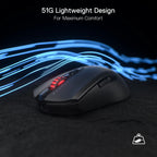 Redragon M995 PRO Wireless Gaming Mouse – 26,000 DPI Wired/Wireless Gamer Mouse, Bluetooth & 2.4G Wireless