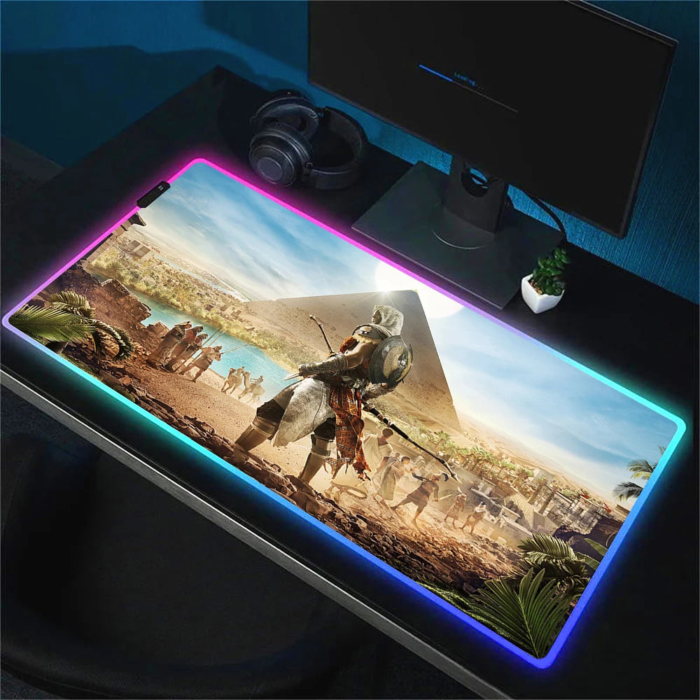 Pc Gamer Cabinet Assassin S Creed Mouse Carpet Xxl Mouse Pad Speed Gaming Accessories Keyboard Mousepad Rgb Desk Mat Anime Mats