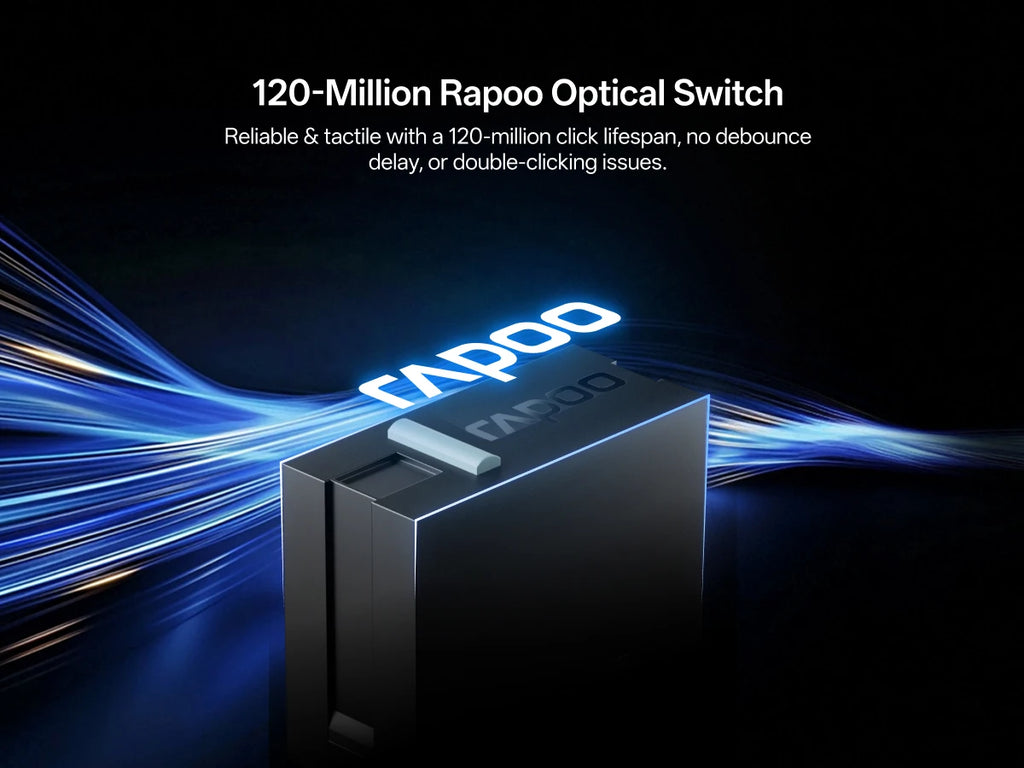 Rapoo VT2 MAX Wireless Esports Gaming Mouse – 8K Polling Rate, Optical Sensor, Ergonomic Design, 53g Lightweight, for PC & Laptop