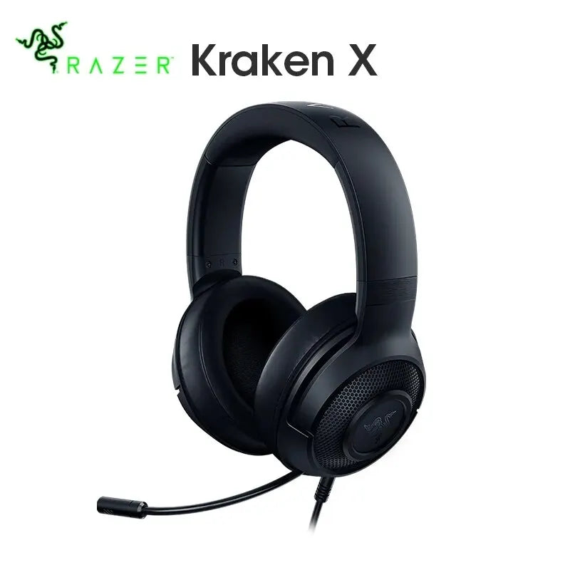 Razer Kraken X Essential Gaming Headset – 7.1 Surround Sound, Cardioid Mic, 40mm Drivers