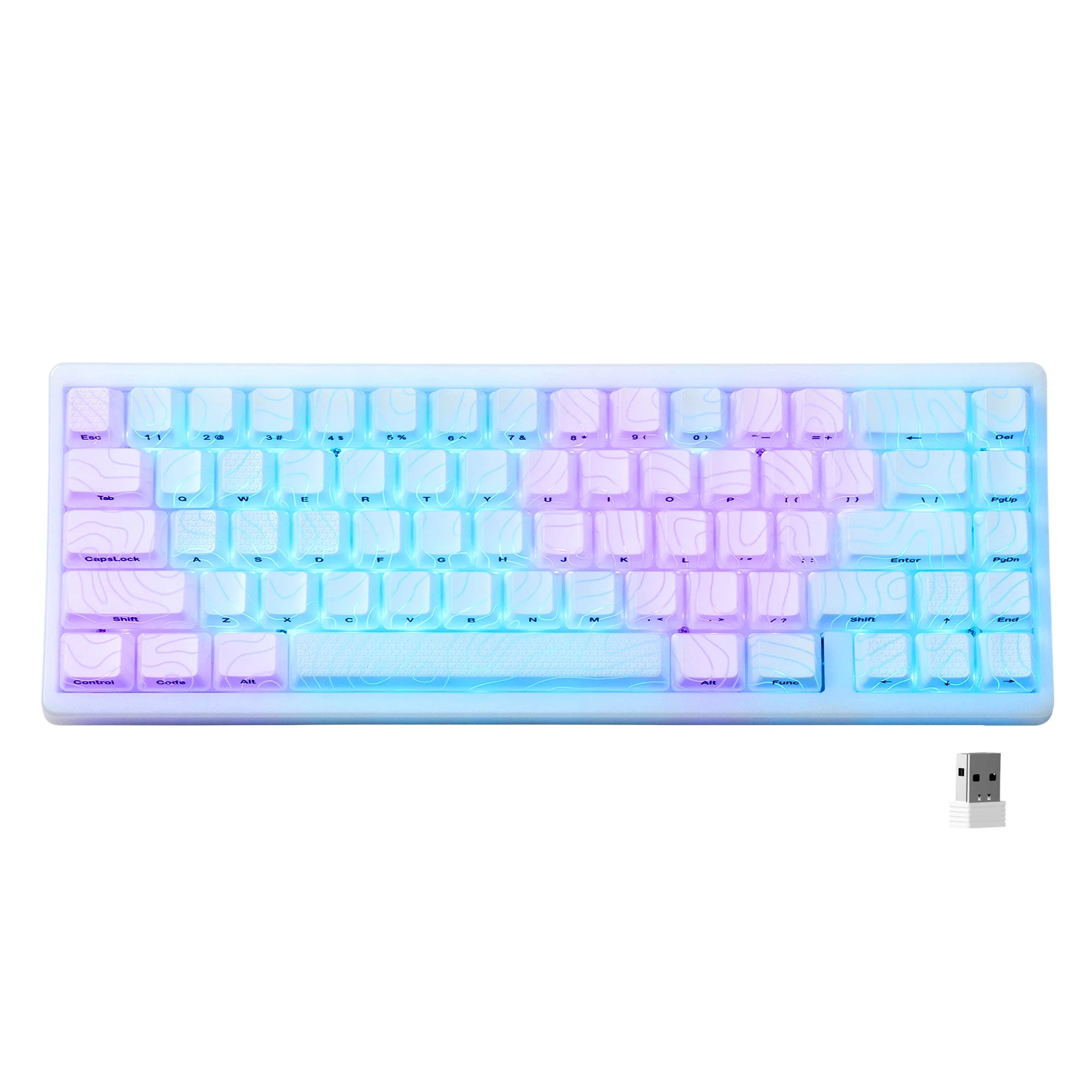 XVX M67 JadeStone Mechanical Keyboard – 65% Layout, IMD-Tech Keycaps, Hot-Swappable, Gasket Mount, Tri-Mode Wireless, Custom RGB