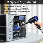 500W Electric Air Duster, Air Blower Replaces Canned Air Spray for PC Computer Keyboard Cleaner Compressed Air Can Duster