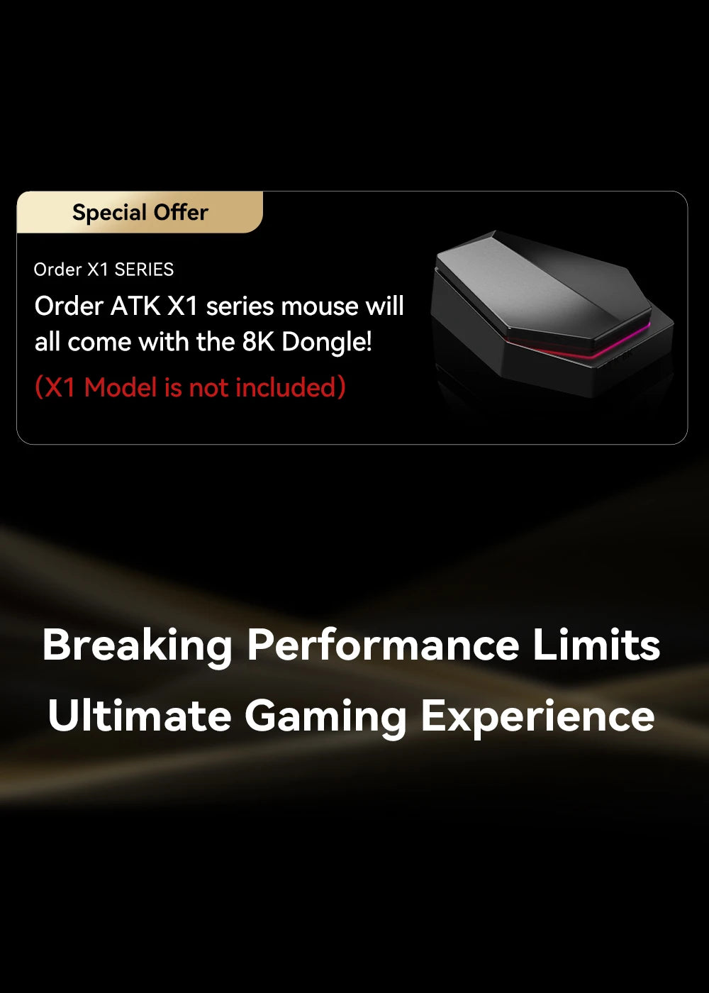 ATK Blazing Sky X1 Wireless Gaming Mouse – 3-Mode Connection, 8K Low-Latency, Lightweight FPS Esports Mouse, Custom PC Gaming Accessory