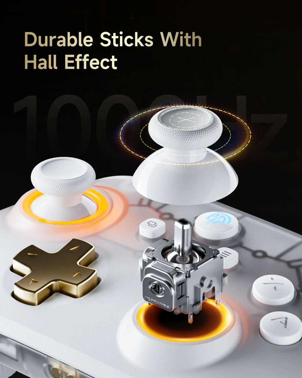 EasySMX D05 Wireless Gaming Controller Gamepad for PC/Switch/TV/Phone with Charging Dock RGB Hall Effect Joysticks Triggers