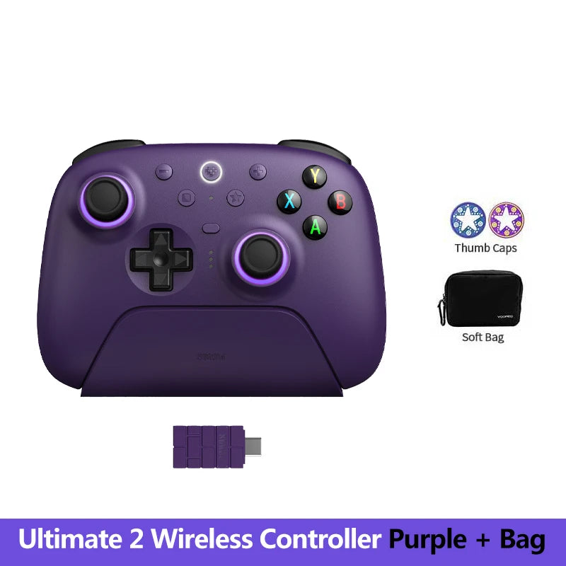8BitDo Ultimate 2 Wireless Controller, Bluetooth/USB/2.4G Gamepad withTMR Joysticks、Charging Dock for PC,Windows 10,11, Android